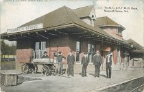 The St. L & S.F.R.R Depot. Mammoth Spring, Ark.