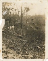 Lucy with treed opossum