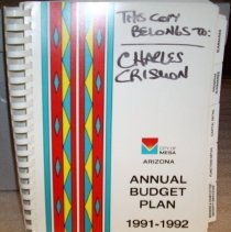 Annual Budget Plan 1991-1992