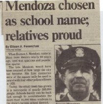 Mendoza chosen as school name; relatives proud