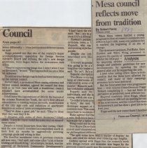 Mesa Council reflects move from tradition