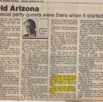 Old Arizona; Special party guests were there when it started