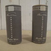 Voice Writer master wax (2) "Edison Edi-phone" canisters