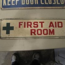 Sign, "First Aid Room"