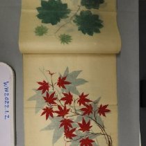 Botanical illustrations, handpainted over printing, tissue, bound