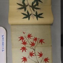 Botanical illustrations, handpainted over printing, tissue, bound