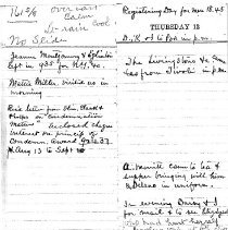 Page from Robert B. Suckley's Diary