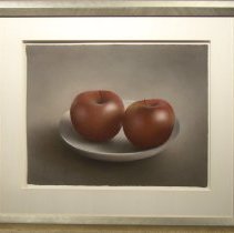 Two Red Apples on White Plate