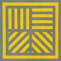 Bands of Lines in Four Directions (Gray on Colors): Black