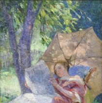 Wiley, Young Woman with a Parasol Reading