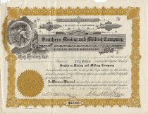 A stock certificate for Southern Mining and Milling Company.