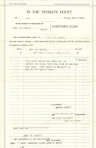 Probate document re a debt owed to the Bank of Eagle by Thomas Aikens