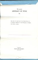 Abstract of Title for two lots in Block Four of Aiken's Addition to Eagle