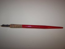 Red barrelled dip pen