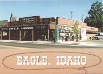 Postcard featuring Eagle Drug