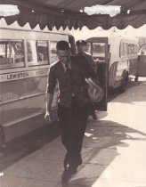 Orville Jackson heads for work