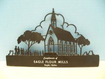 Novelty advertising wall plaque produced by the Eagle Flour Mills