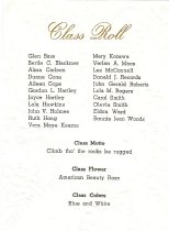 Graduation announcement for the Eagle High School Graduating Class of 1941
