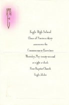 Graduation announcement of Marie K. Mace from Eagle High School