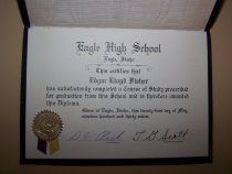 Edgar Lloyd Fisher's Eagle High School Diploma