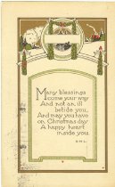 Holiday postcard from Ben Waigand to Ida Kiner