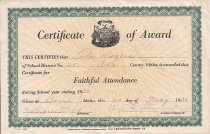 Faithful Attendance award for Lola Rogers