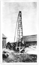 Construction of the first artesian well at the Cullen residence on Eagle Rd