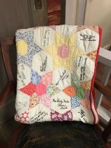 red Friendship quilt