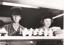 Ladies working at the egg farm