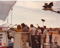 setting up a scene at Shady Acres