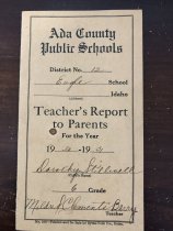 Dotothy Stillwell's 6th grade report card
