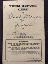 Dorothy Stillwell's Junior report card, EHS