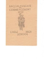 1939 Baccalaureate and Commencement announcement, Eagle High School