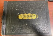 1950's black cardboard Eagle Grade School scrapbook