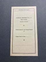 1950's unused Eagle, Idaho school report card