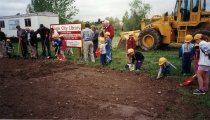 Groundbreaking for new Eagle City Library with children