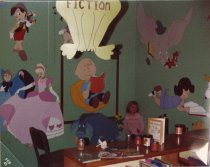 Young girl in the children's section Eagle Public Library 1983