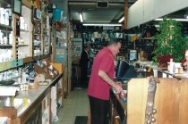 Wayne Crosby at the counter