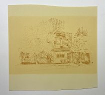 Ink Sketch Print of the Eagle Hotel