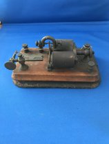 b: Telegraph key and sounder