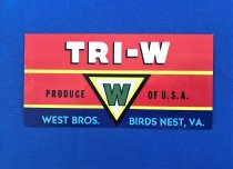Tri-W Produce Label