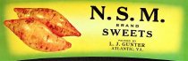 N.S.M. Brand Sweets Label