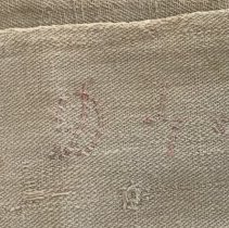 Detail of "D42" embroidered in one corner