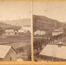 Brigham stereoview - View north to the North Family