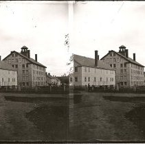 Dwelling House row viewed from the Blacksmith Shop