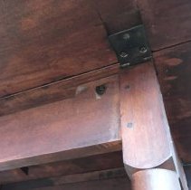 Detail showing hinge