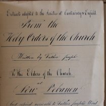 Bound manuscript - 1841 Holy Orders