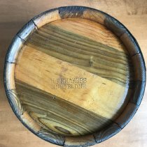 Stamp on bottom and contrasting woods