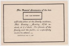 Announcement, Funeral