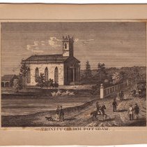 Trinity Episcopal Church, engraving from map